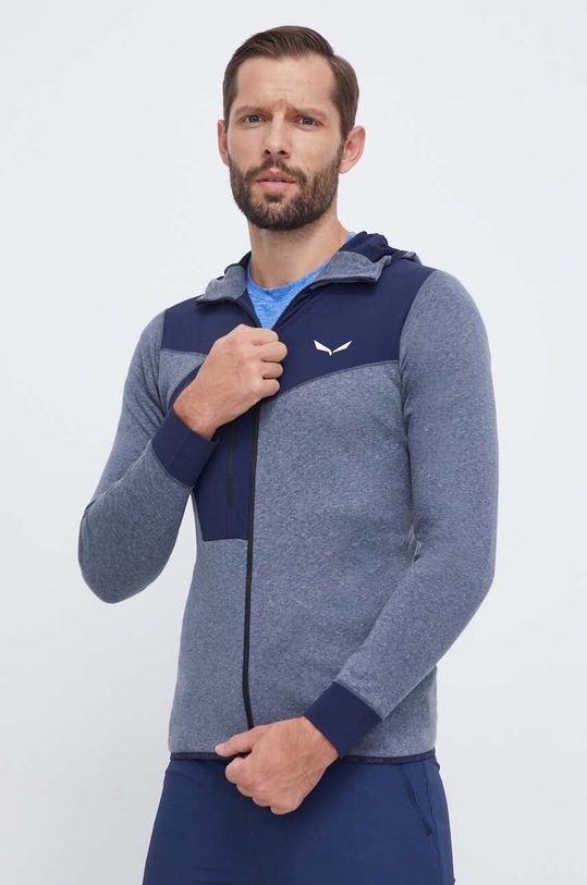 Športová mikina Salewa Puez 2 Dry s kapucňou modrá 00.0000027221