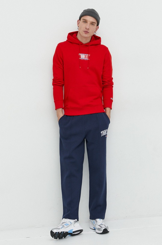 Tommy Jeans bluza bawełniana DM0DM15006.9BYY czerwony AW22