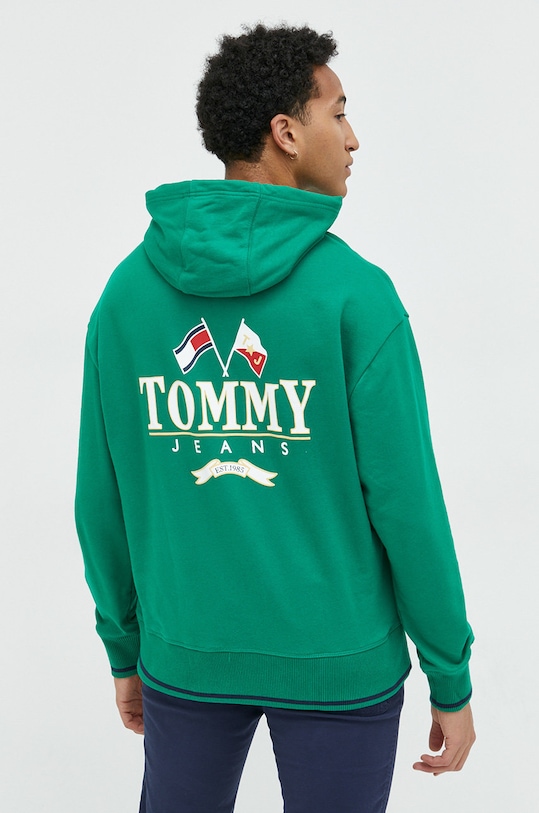 Oblačila Bombažen pulover Tommy Jeans DM0DM15023.9BYY zelena