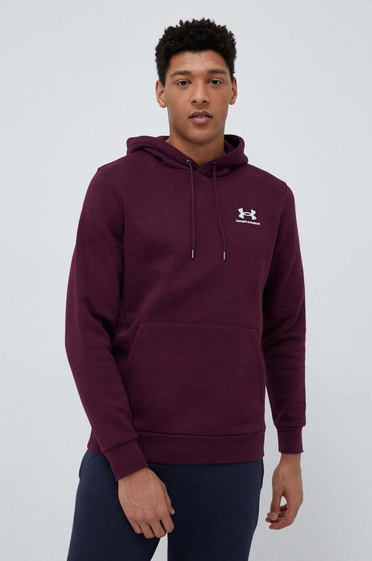Under Armour bluza Essential Fleece z kapturem fioletowy 1373880