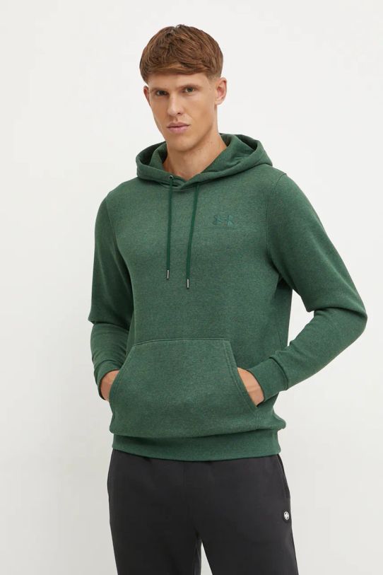 Dukserica Under Armour Essential Fleece s kapuljačom zelena 1373880