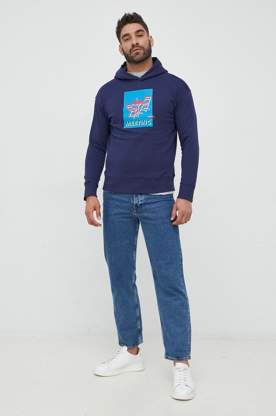United Colors of Benetton bluza 3J73U200L.252 granatowy AW22