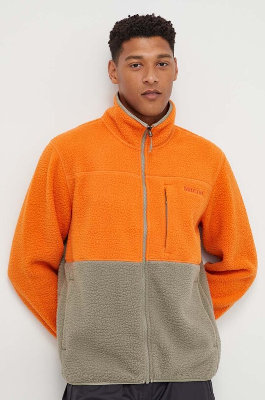 Marmot bluza sportowa Aros Fleece bez kaptura pomarańczowy M13195