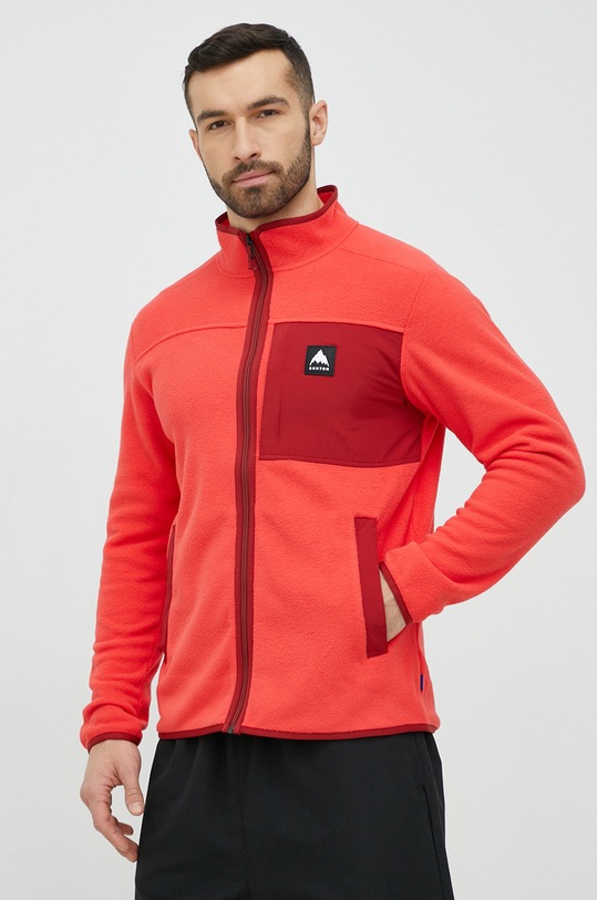 Burton bluza sportowa Hearth bez kaptura czerwony 20829105601