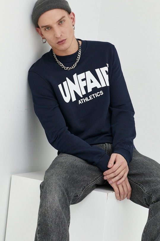 Unfair Athletics hanorac de bumbac print bleumarin UNFR18.073