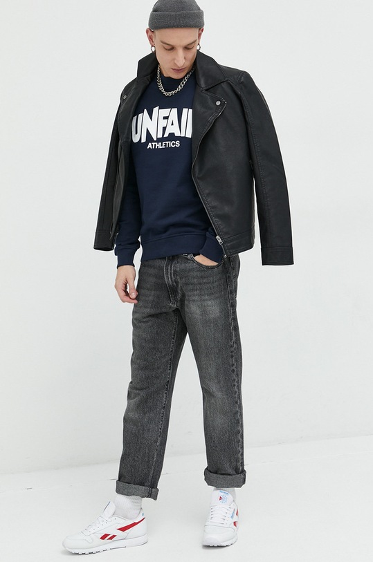 Unfair Athletics hanorac de bumbac UNFR18.073 bleumarin AW22