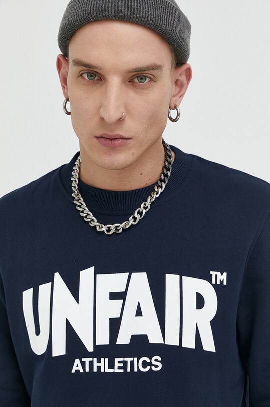 Памучен суичър Unfair Athletics тъмносин UNFR18.073