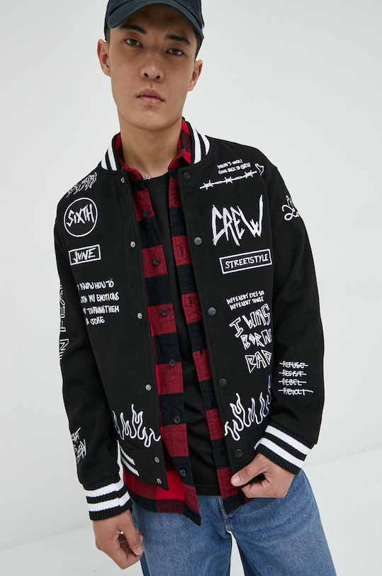 Sixth June kurtka bomber nieocieplane czarny 23352