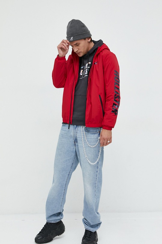 Hollister Co. kurtka KI332.2430.500 czerwony AW22