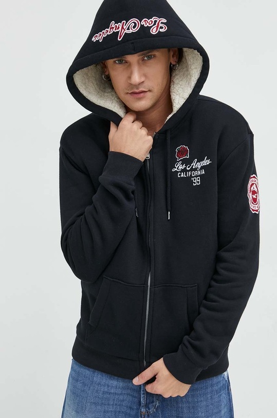 Mikina Hollister Co. s kapucí černá KI322.2787.900