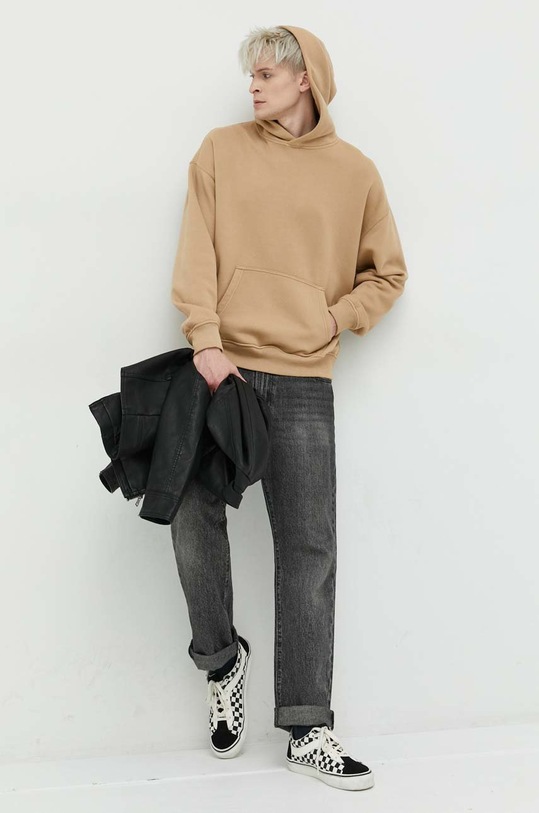 Mikina Abercrombie & Fitch KI122.3573.426 béžová AW22