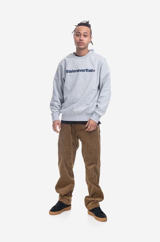thisisneverthat cotton sweatshirt T-Logo Crewneck TN220TSWCW01 gray AW22
