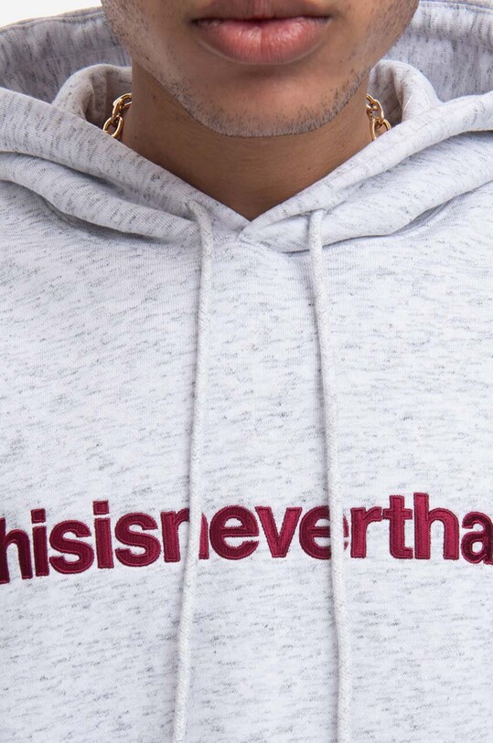 thisisneverthat bluza bawełniana T-Logo szary TN220TSWHO01