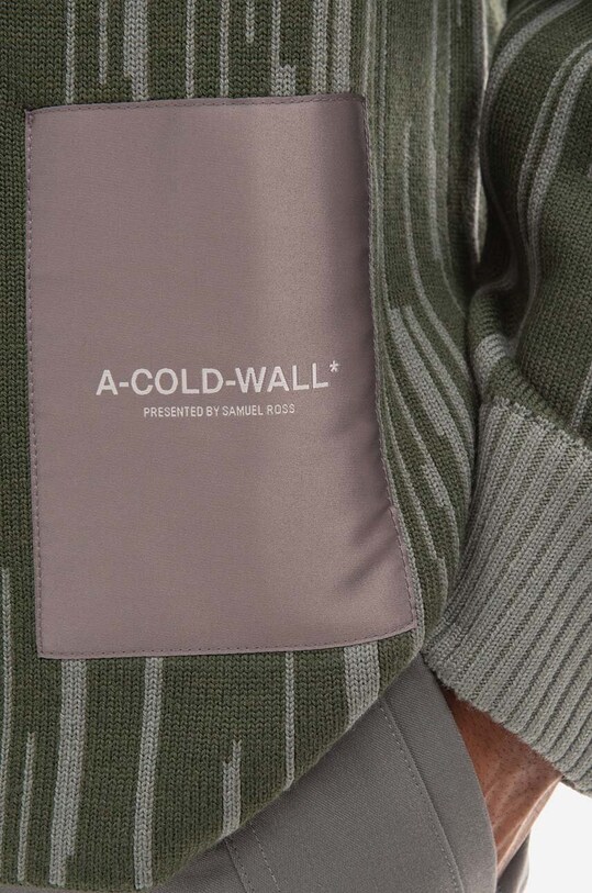 A-COLD-WALL* wool jumper Two-Tone Jacquard Knit green ACWMK074