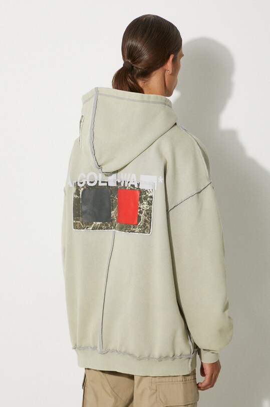 Odzież A-COLD-WALL* bluza bawełniana Relaxed Cubist Hoodie ACWMW088 szary