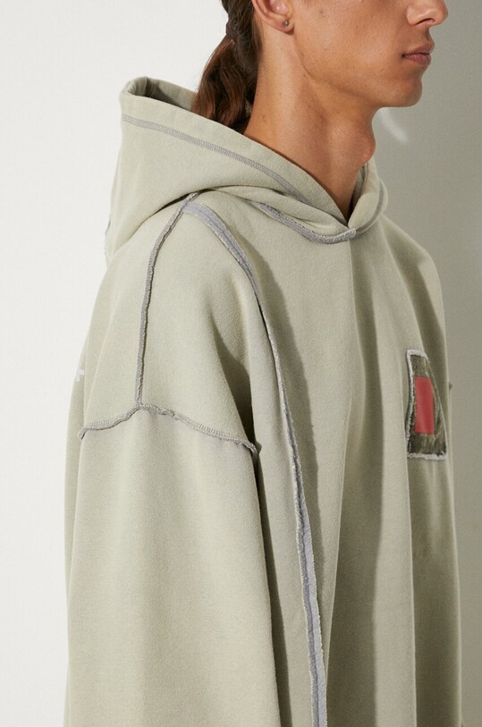 A-COLD-WALL* bluza bawełniana Relaxed Cubist Hoodie ACWMW088 szary
