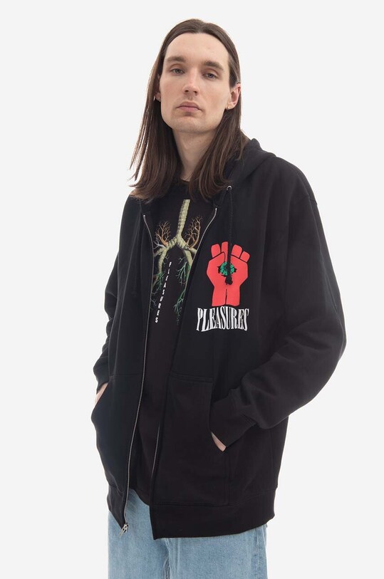 PLEASURES bluză HST Zip Hoodie