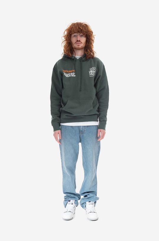 PLEASURES sweatshirt P22U005 green AW22