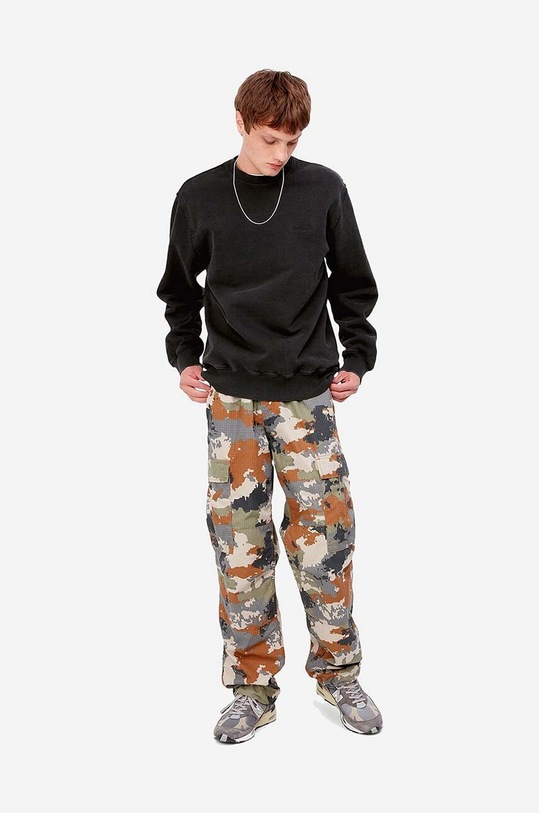 Carhartt WIP cotton sweatshirt Carhartt WIP Marfa Sweat I030638 ARTICHOKE I030638 black AW22