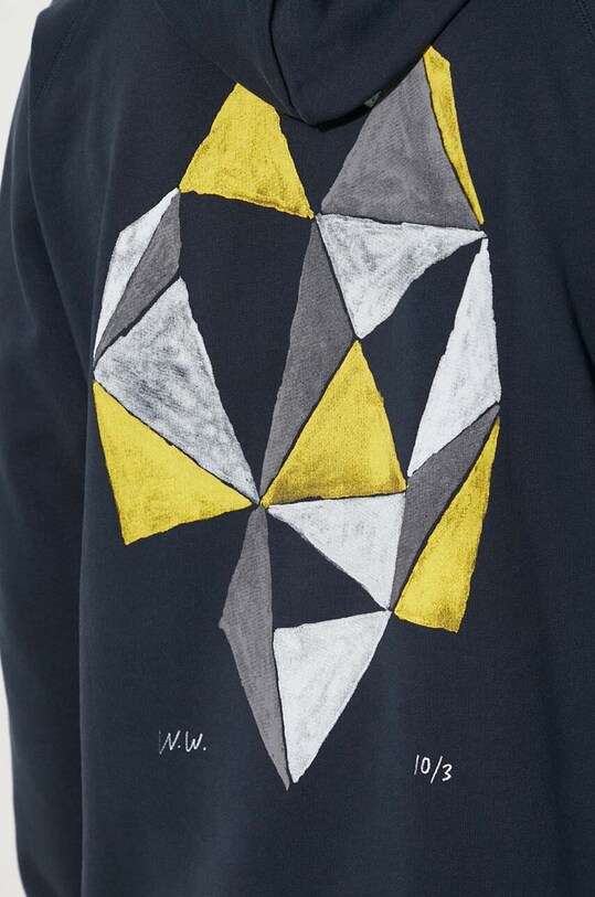 Wood Wood cotton sweatshirt Fred x Fila 12045600.2474.NAVY