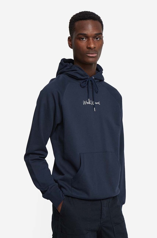 Bavlněná mikina Wood Wood Fred Hoodie 12045600-2474 12045600.2474.NAVY