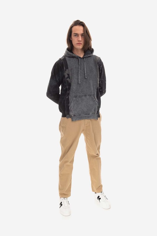 Needles sweatshirt 5 Cuts Hoody B&W Mishmash LQ315.ASSORTED gray AW22