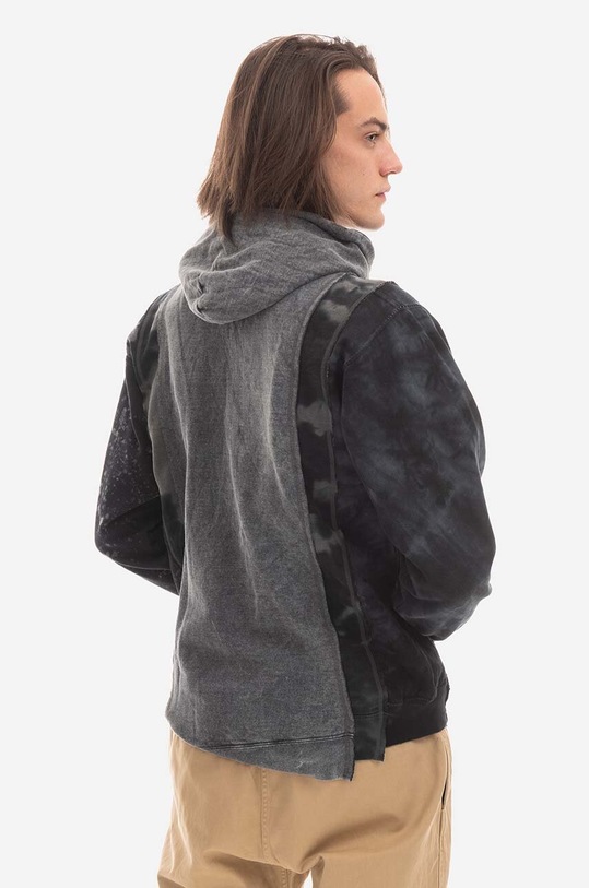 Clothing Needles sweatshirt 5 Cuts Hoody B&W Mishmash LQ315.ASSORTED gray