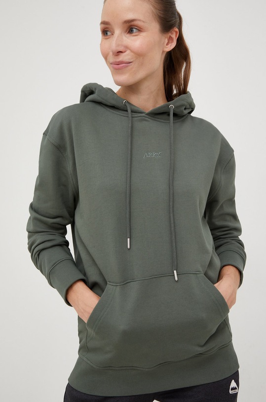 Arkk Copenhagen bluza bawełniana zielony AA5221.0444