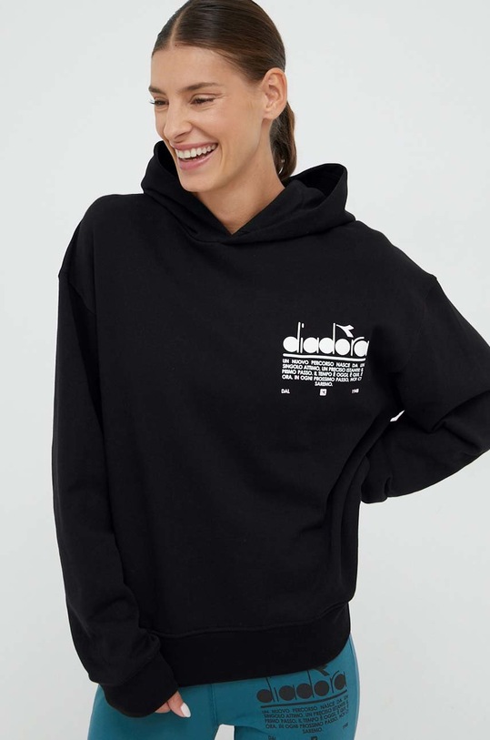 Odzież Diadora bluza bawełniana 502.179481 czarny