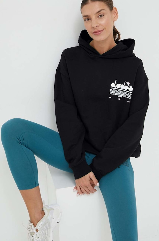 Diadora bluza bawełniana 502.179481 czarny