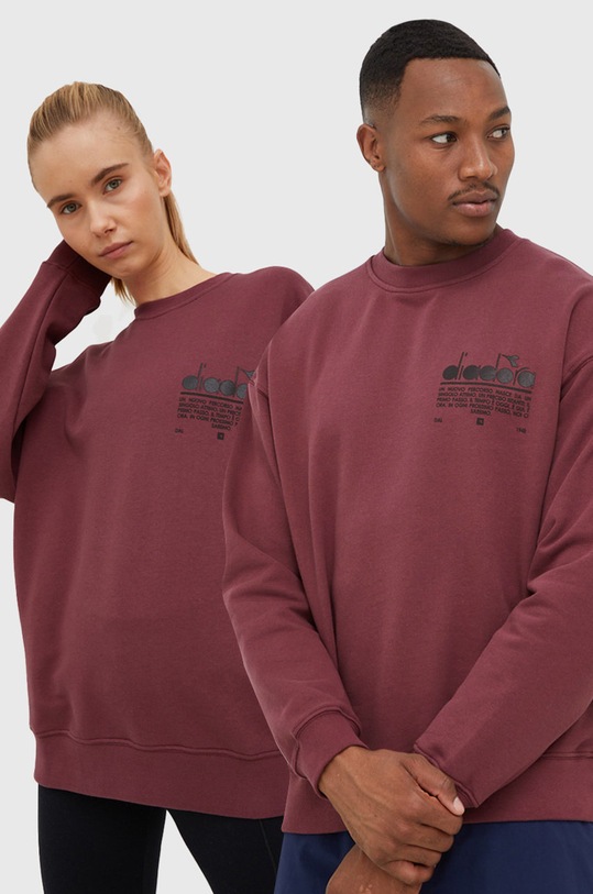 Памучен суичър Diadora памук виолетов 502.179482