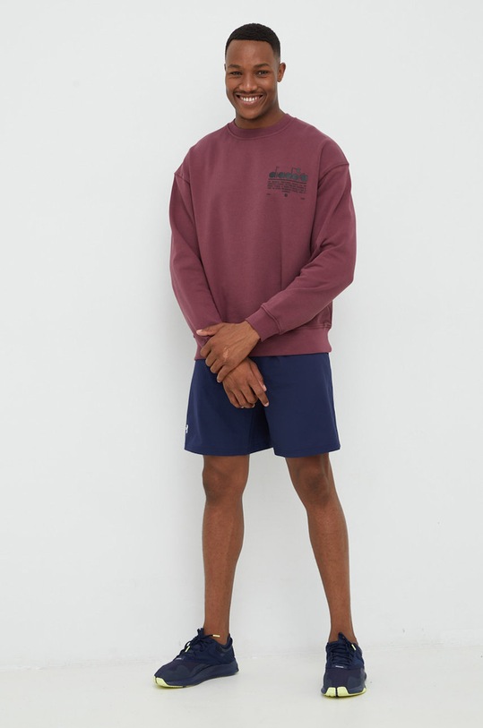 Памучен суичър Diadora 502.179482 виолетов AW22