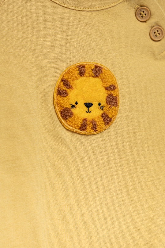 CHLAPEC United Colors of Benetton bavlněné kojenecké body 3ATNAB007.W žlutá