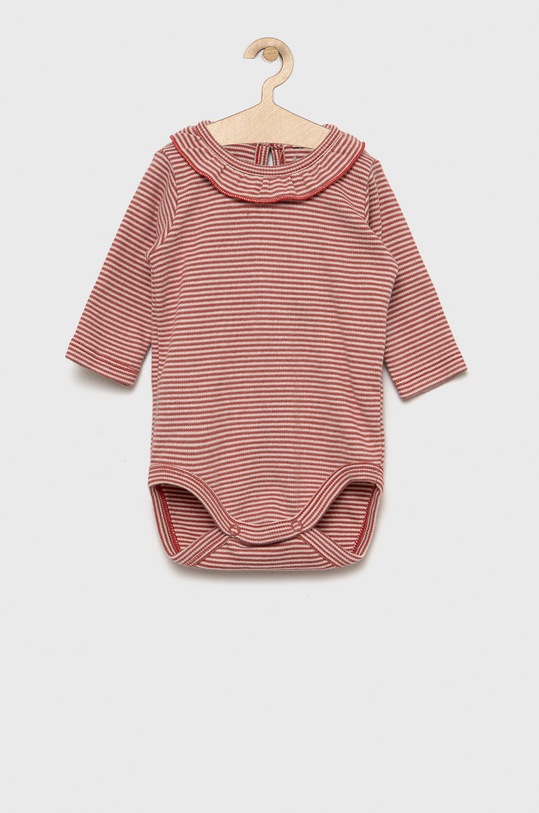United Colors of Benetton body bawełniane niemowlęce czerwony 35VCAB008.W