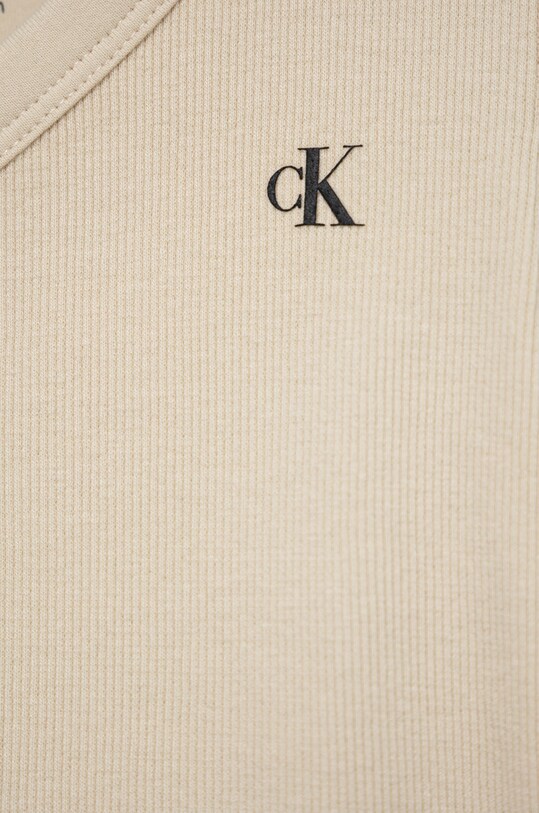 Chłopiec Calvin Klein Jeans body niemowlęce IN0IN00012.9BYY IN0IN00012.9BYY beżowy
