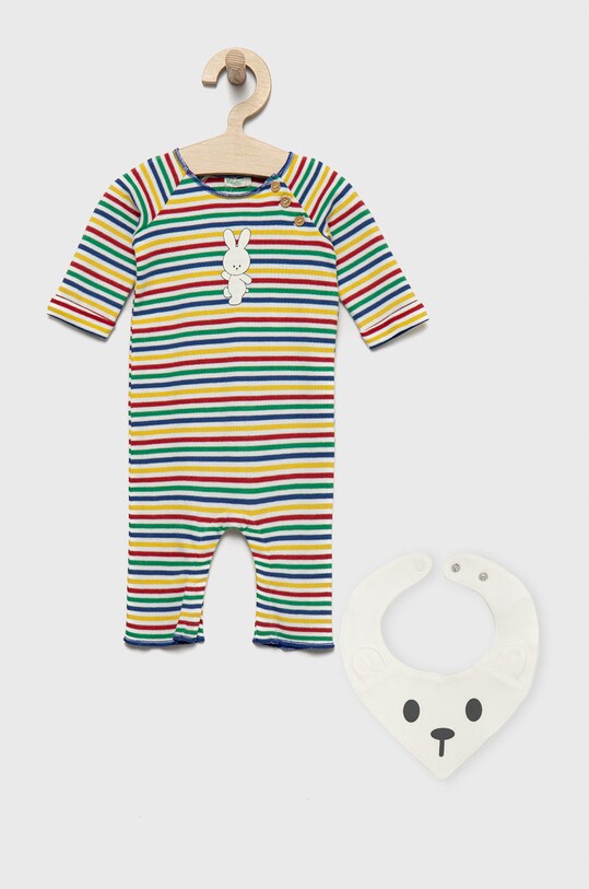 United Colors of Benetton pajacyk niemowlęcy bawełniany czerwony 3UABAT005.W