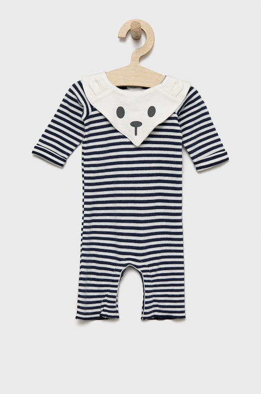 United Colors of Benetton Salopeta din bumbac pentru bebelusi albastru 3UABAT005.W