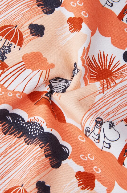 Reima rampers bawełniany niemowlęcy Moomin Tjusande pomarańczowy 5200072A