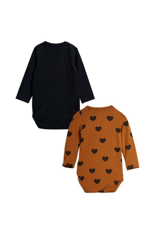 Mini Rodini body niemowlęce (2-pack) 1000010200 brązowy AW22