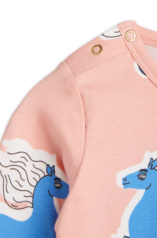 Chłopiec Mini Rodini body niemowlęce Horses 2274010828 różowy