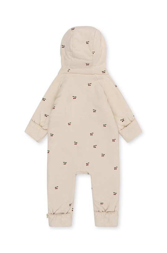 Chlapec Detské bavlnené dupačky Konges Sløjd NEWBORN ONESIE WITH HOOD KS2601 béžová