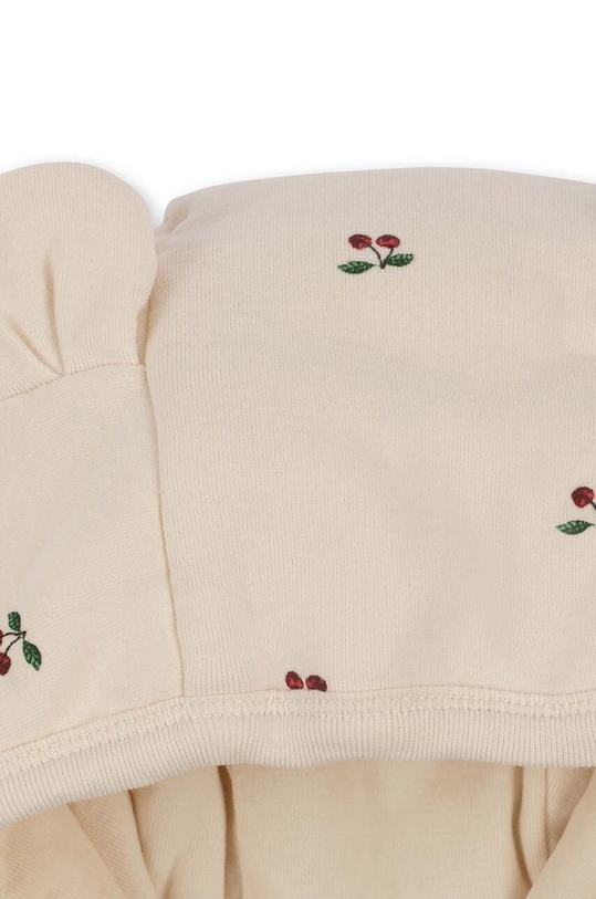 Detské bavlnené dupačky Konges Sløjd NEWBORN ONESIE WITH HOOD béžová KS2601