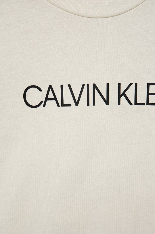 Chłopiec Calvin Klein Jeans longsleeve bawełniany dziecięcy IU0IU00297.9BYY IU0IU00297.9BYY biały