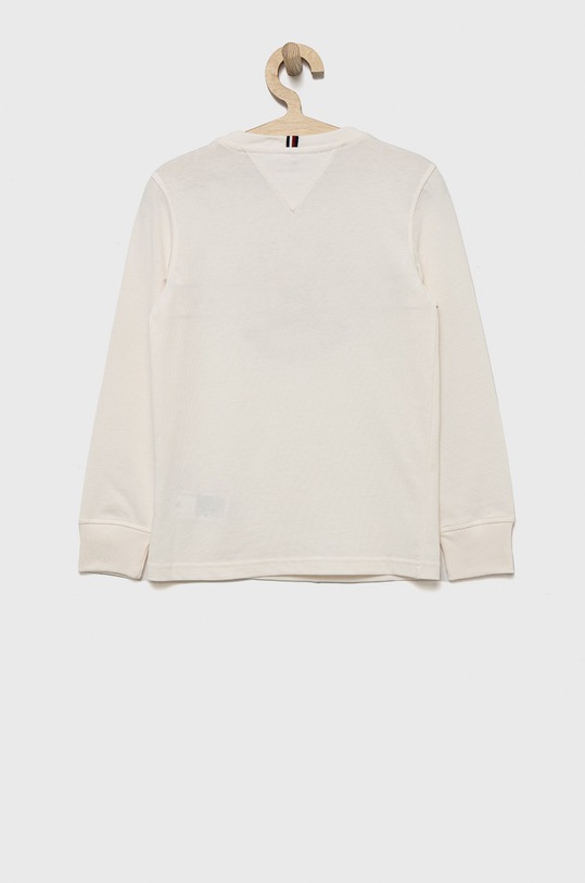 Dječja pamučna majica dugih rukava Tommy Hilfiger KB0KB07591.9BYY bež AW22