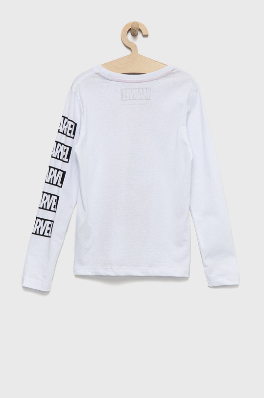 Jack & Jones longsleeve din bumbac pentru copii 12217803.White alb AW22