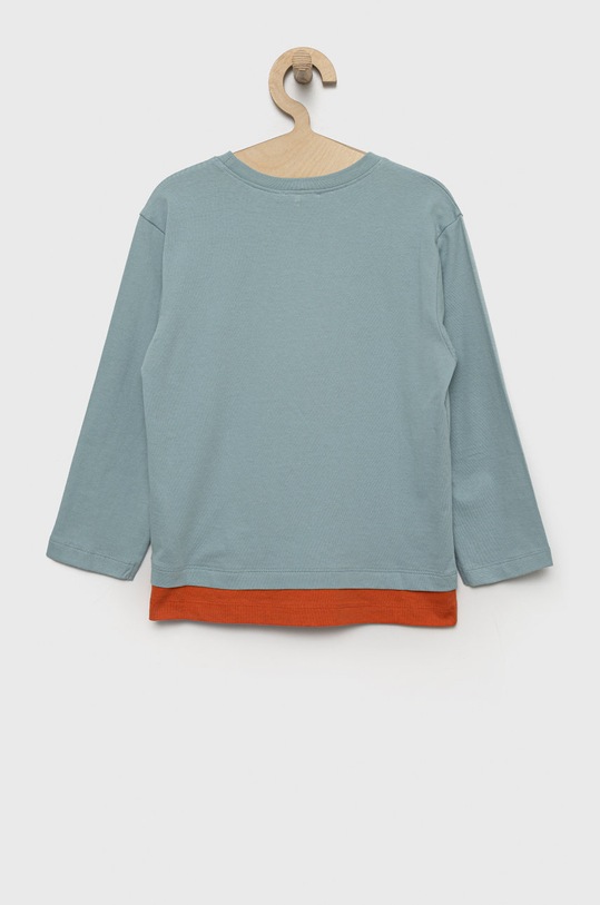 Dětské bavlněné tričko s dlouhým rukávem United Colors of Benetton 3096G104A.P modrá AW22