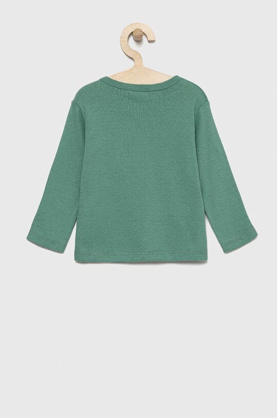 Dječja pamučna majica dugih rukava United Colors of Benetton 3QKXG106J.P zelena AW22