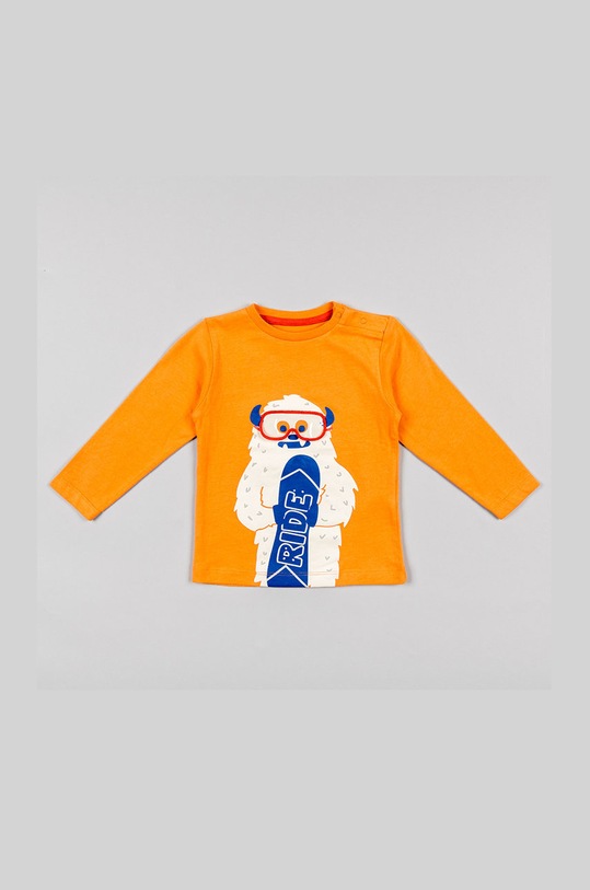 zippy longsleeve din bumbac pentru copii print portocaliu 227.1910ZT