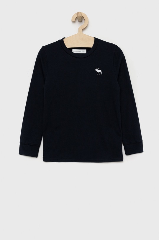 Abercrombie & Fitch longsleeve dziecięcy aplikacja granatowy KI224.2510