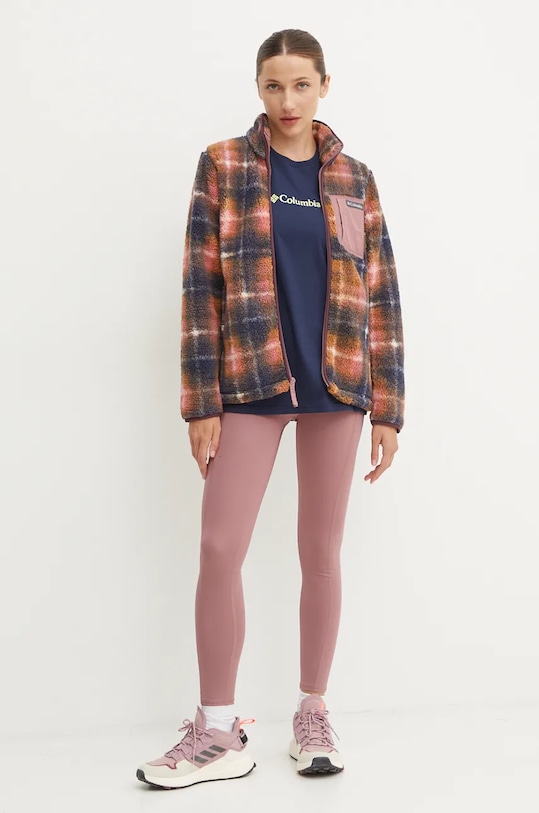 Бавовняний лонгслів Columbia 2013481 темно-синій AW24